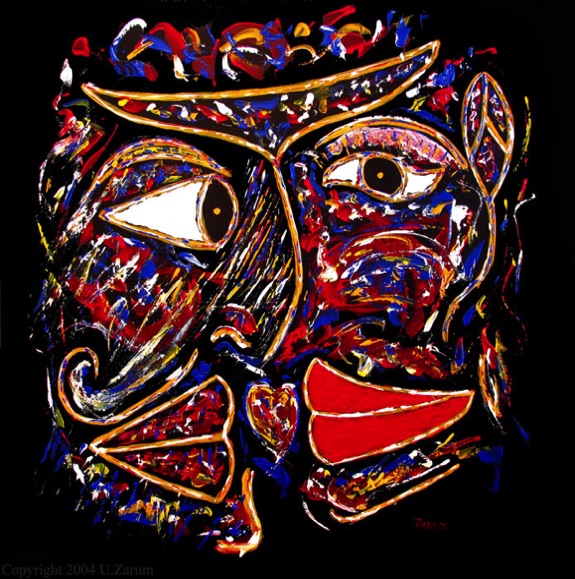 Zarum-Art-Painting-The-Kiss-FACES=Series